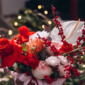 Christmas Florist Choice Hand Tied