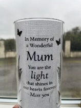 Mum graveside candles